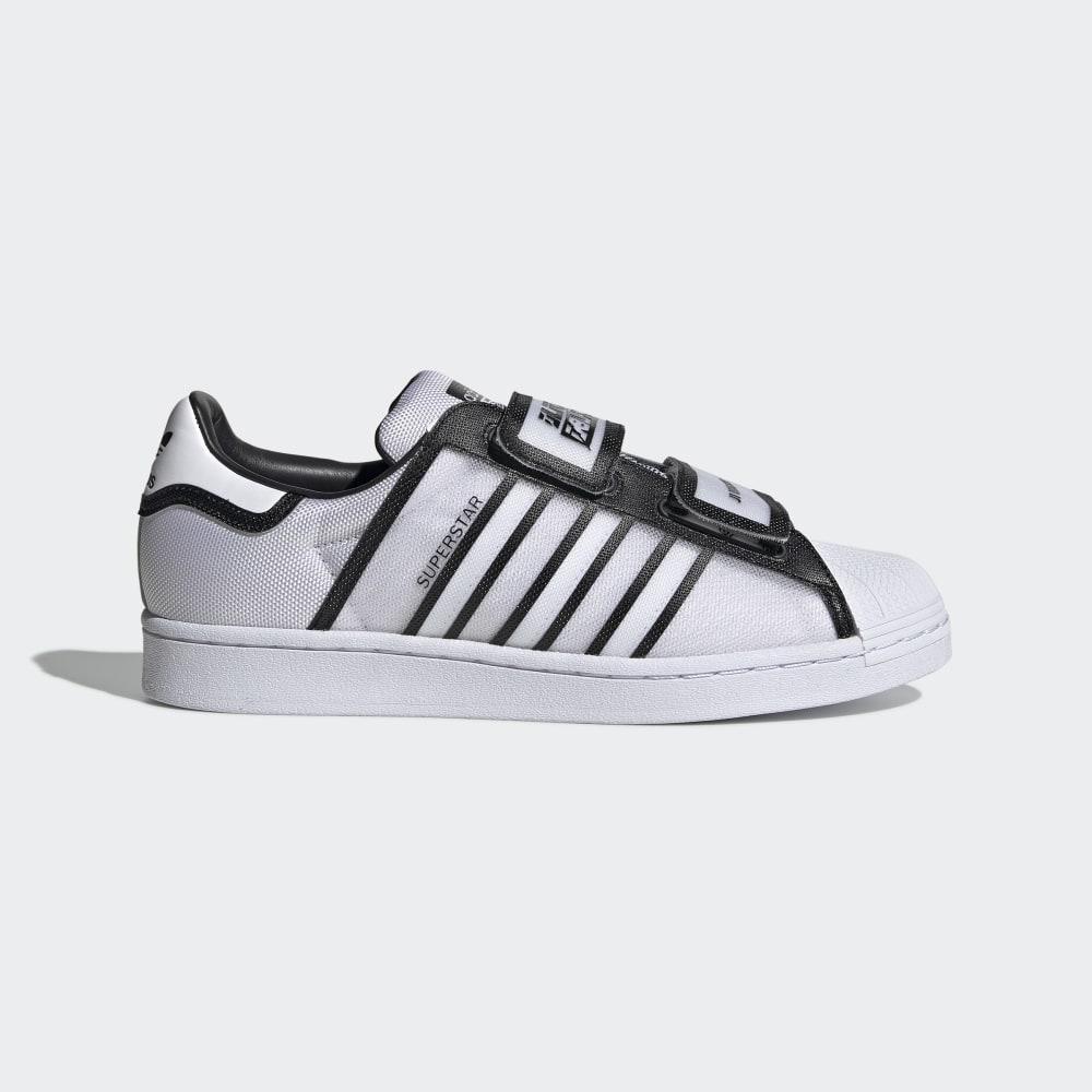 Adidas Women's Ji Won Choi X Olivia Oblanc Superstar Shell Toe Originals Shoes White/Black/Deep Red